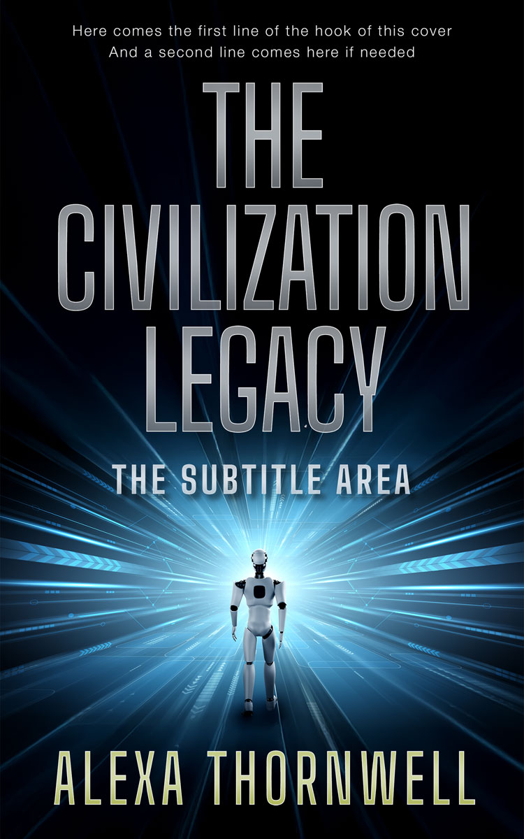 2D view of Premade Science Fiction Book Cover - Tower Gray #36022 | BookCoverZone*