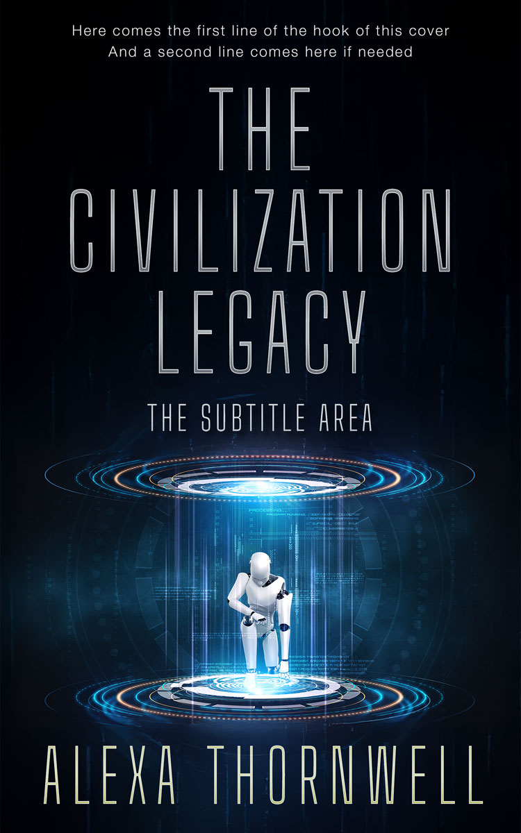 2D view of Premade Science Fiction Book Cover - Ebony #36023 | BookCoverZone*