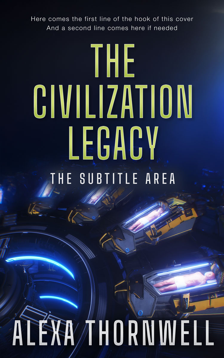 2D view of Premade Science Fiction Book Cover - Ebony #36029 | BookCoverZone*