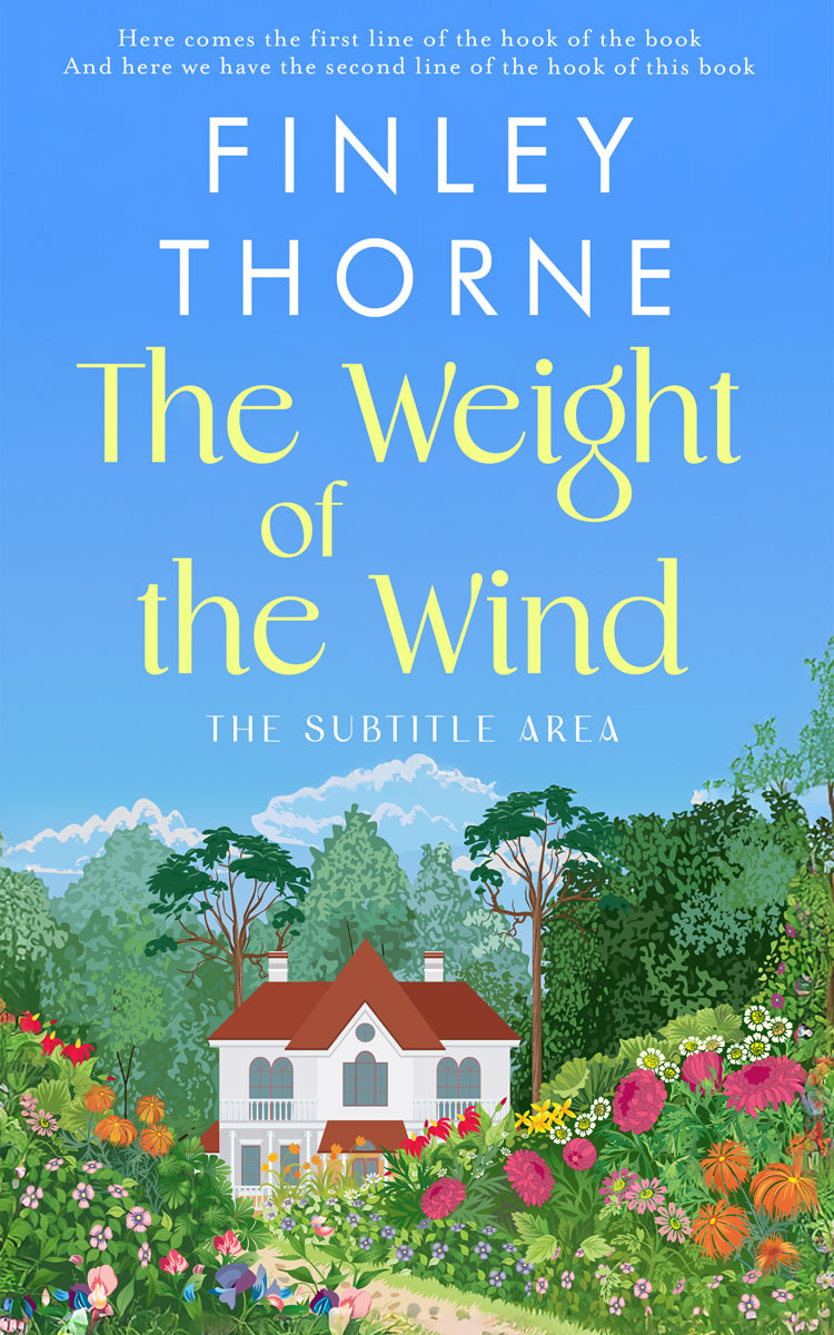 2D view of Premade Literary Fiction Book Cover - Cornflower Blue #36076 | BookCoverZone*