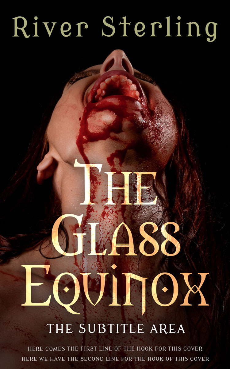 2D view of Premade Horror Book Cover - Antique Brass #36141 | BookCoverZone*