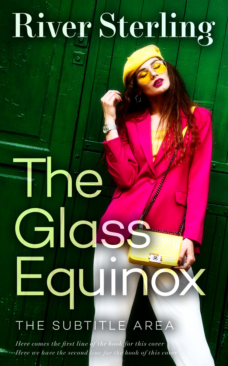 2D view of Premade Chick Lit Book Cover - Palm Green #36157 | BookCoverZone*