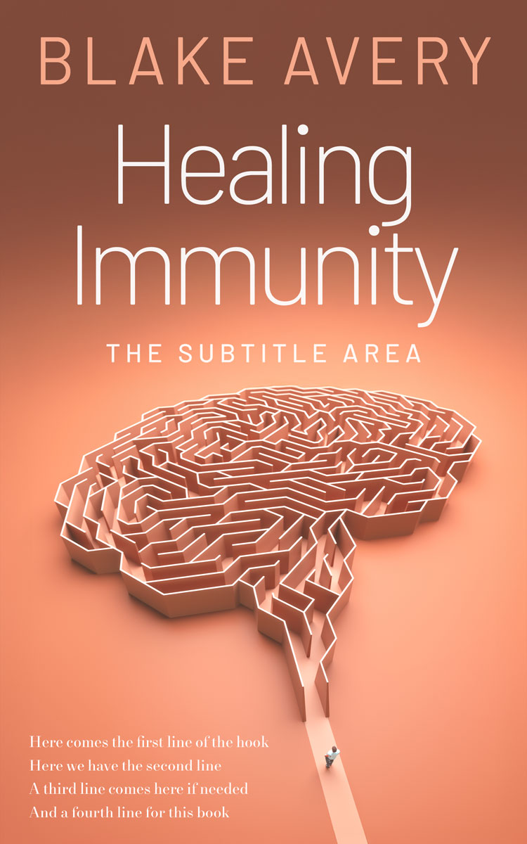 2D view of Premade Health & Mind & Body Book Cover - Apricot #36179 | BookCoverZone*