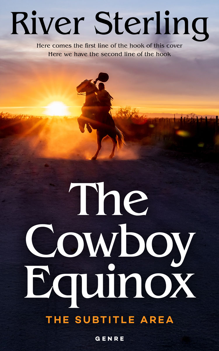 2D view of Premade Western Book Cover - Thunder #36202 | BookCoverZone*