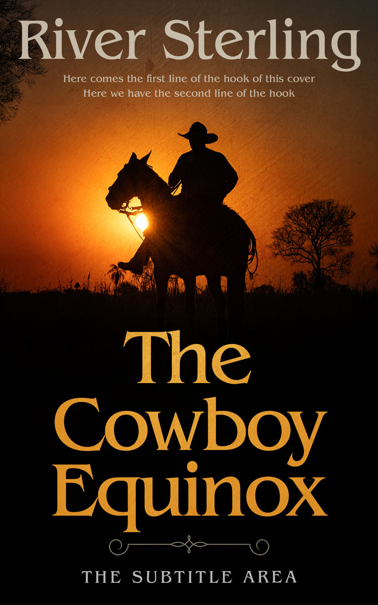 2D view of Premade Western Book Cover - Crowshead #36205 | BookCoverZone*