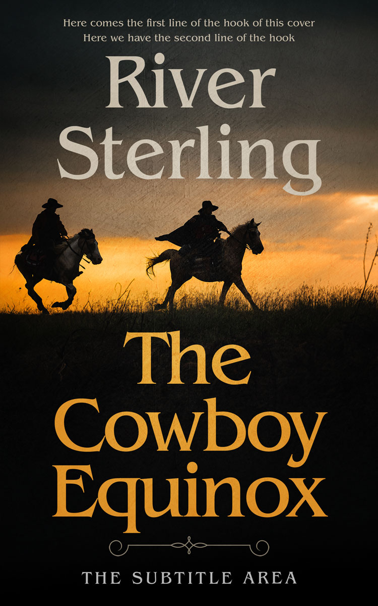 2D view of Premade Western Book Cover - Tussock #36207 | BookCoverZone*