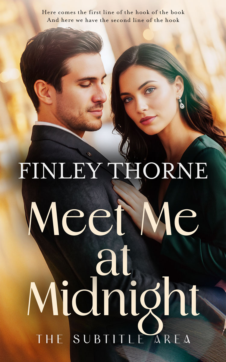 2D view of Premade Romance Book Cover - Cashmere