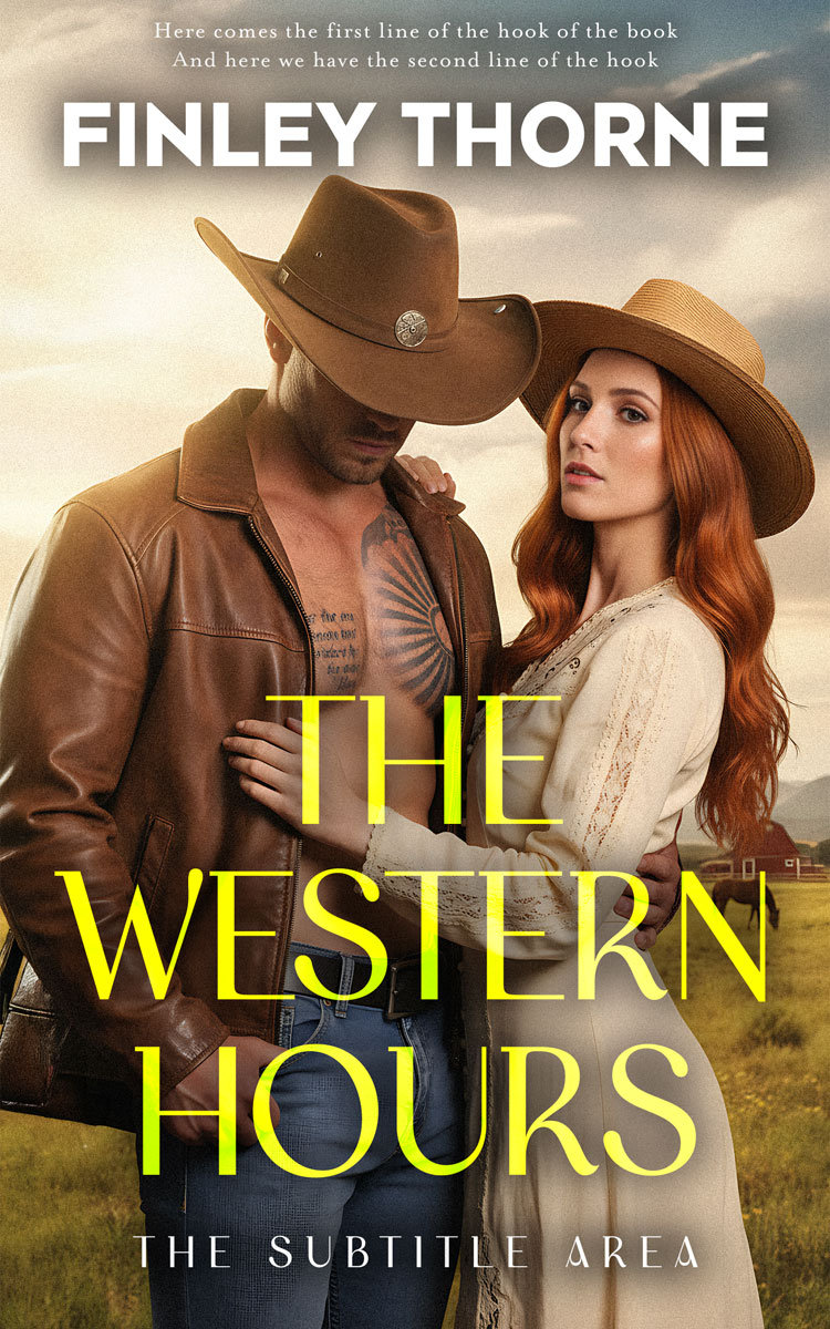2D view of Premade Western Book Cover - Roman Coffee