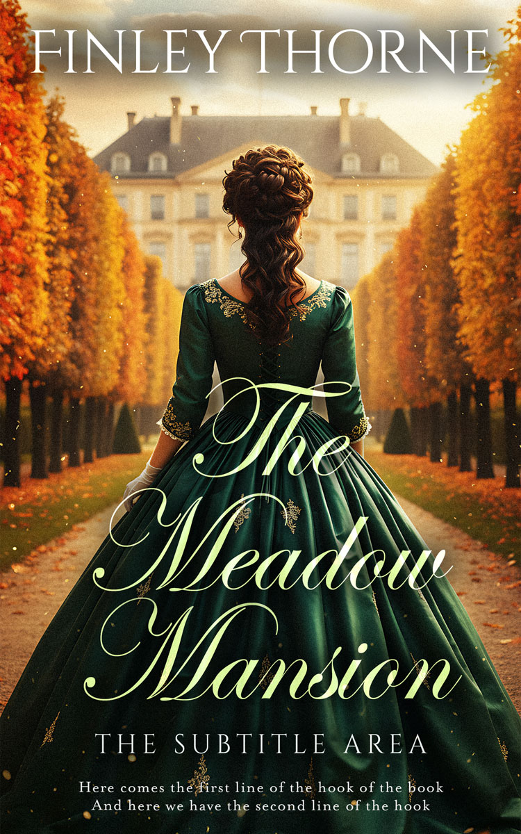 2D view of Premade Historical Book Cover - Harvest Gold