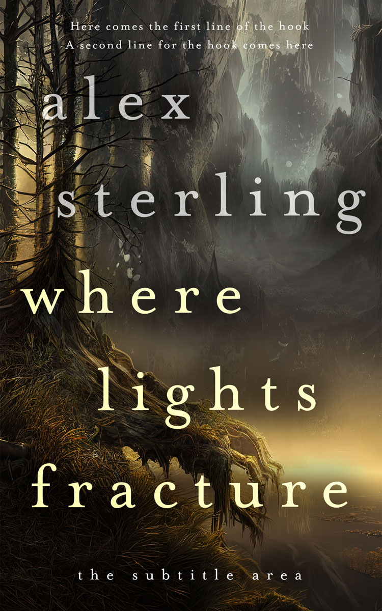2D view of Premade Fantasy Book Cover - Birch