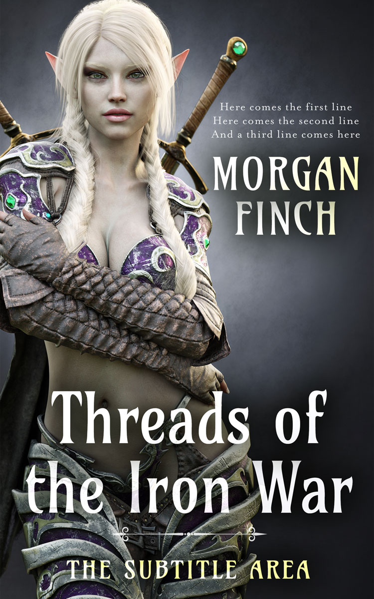 2D view of Premade Fantasy Book Cover - Shark