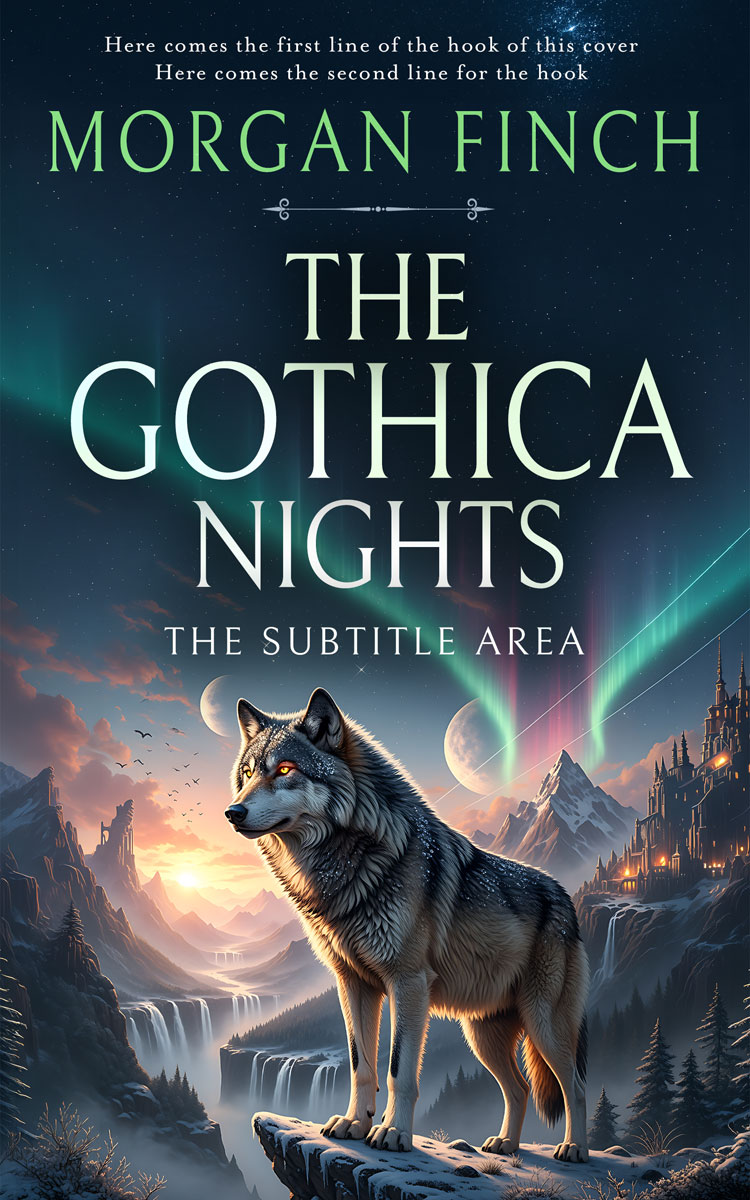 2D view of Premade Fantasy Book Cover - Mirage