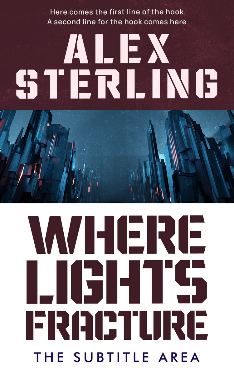 2D view of Premade Science Fiction Book Cover - Blackcurrant