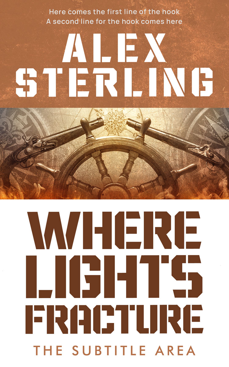 2D view of Premade Historical Book Cover - Sepia Skin