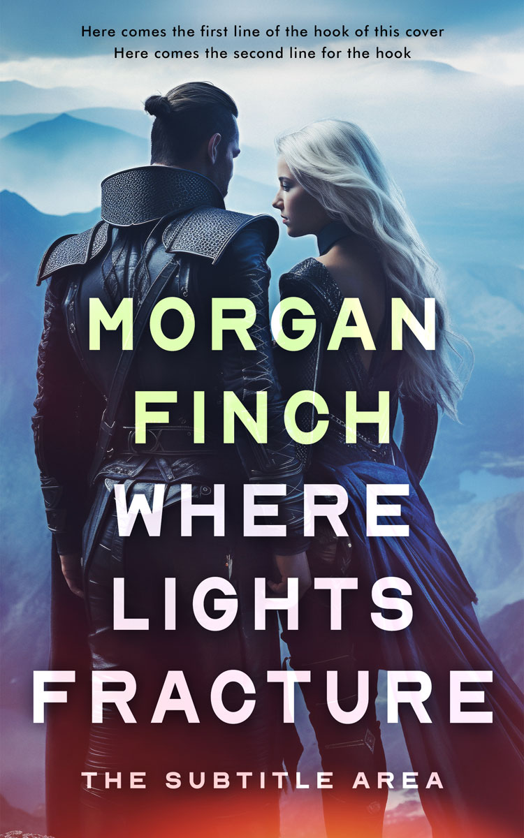2D view of Premade Fantasy Book Cover - Blackcurrant