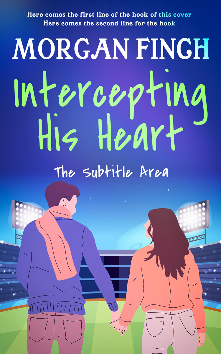 2D view of Premade Romance Book Cover - Azure #36668 | BookCoverZone*
