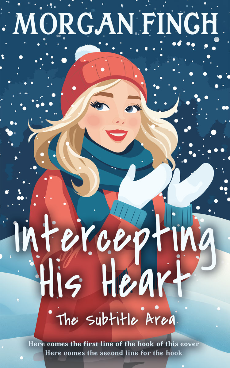 2D view of Premade Romance Book Cover - Blue Dianne #36672 | BookCoverZone