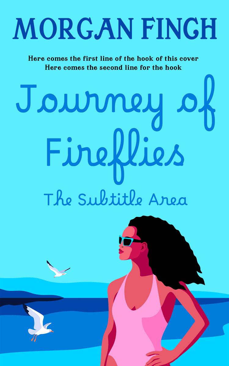 2D view of Premade Travel Book Cover - Malibu #36680 | BookCoverZone
