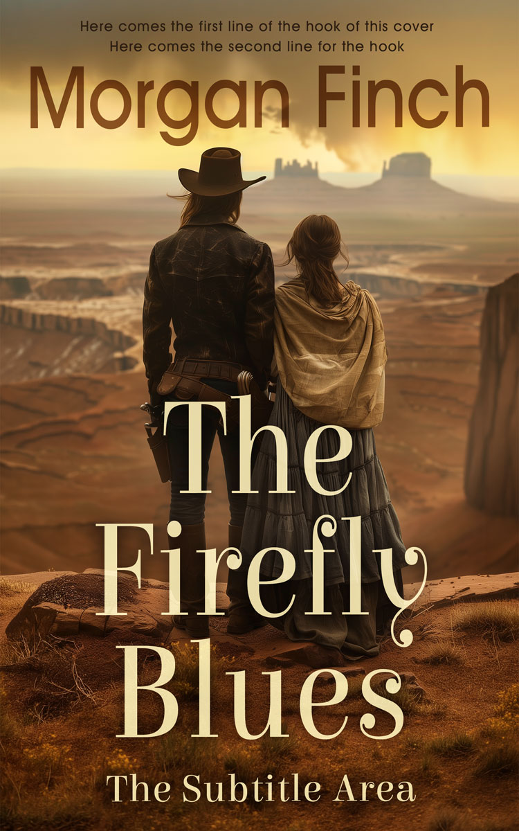 2D view of Premade Western Book Cover - Pickled Bean #36693 | BookCoverZone