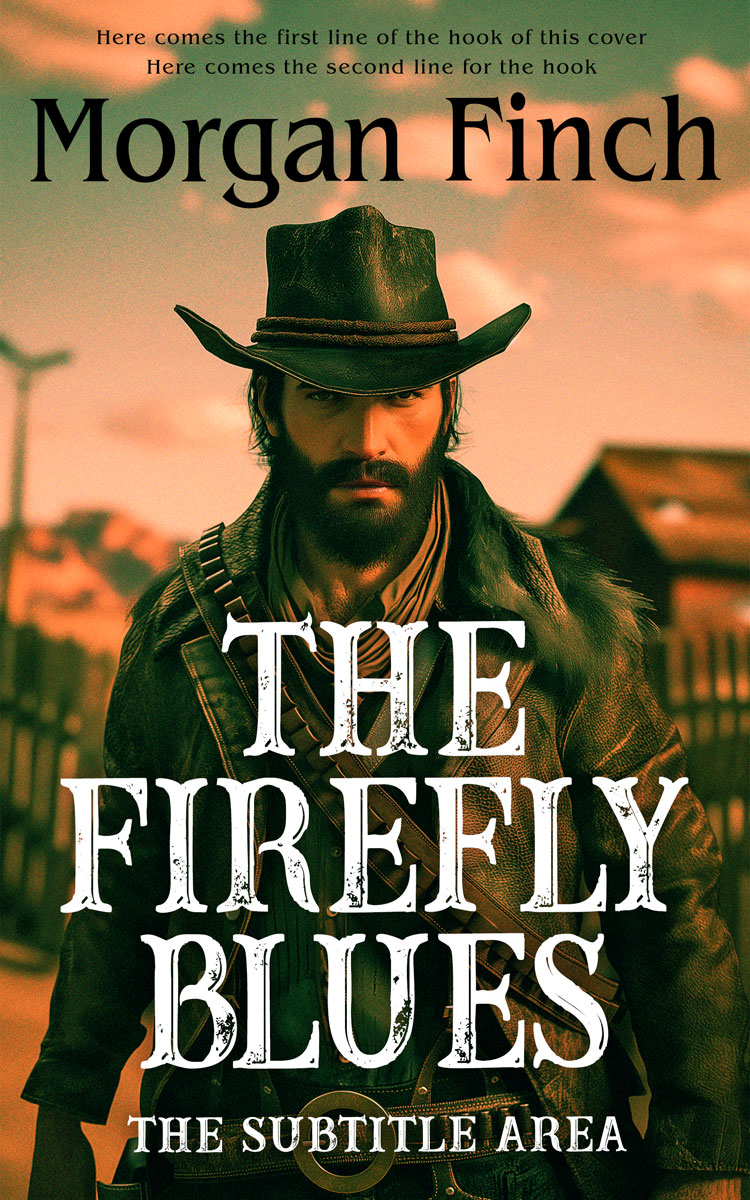 2D view of Premade Western Book Cover - Tonys Pink #36695 | BookCoverZone