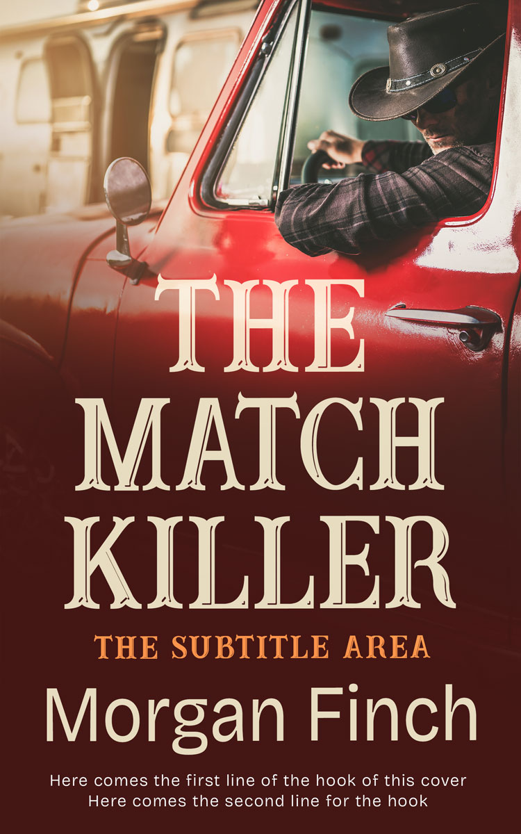 2D view of Premade Western Book Cover - Bone #36762 | BookCoverZone