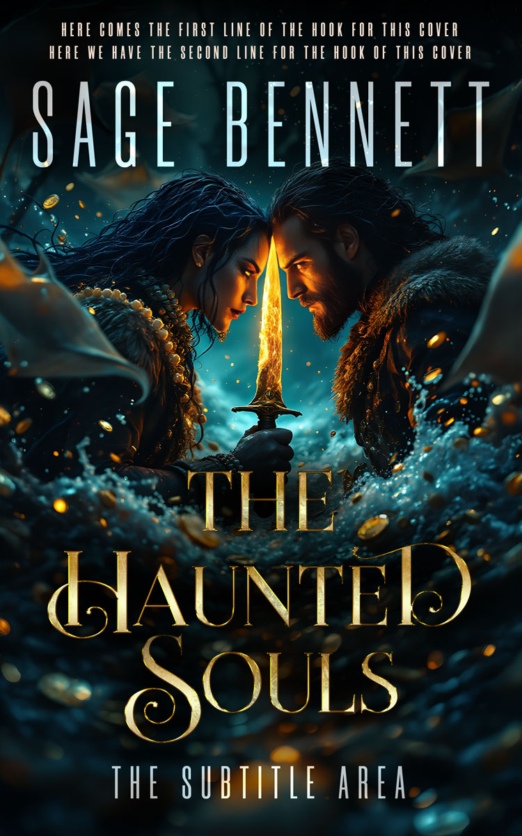 2D view of Premade Fantasy Book Cover - Aztec #36785 | BookCoverZone