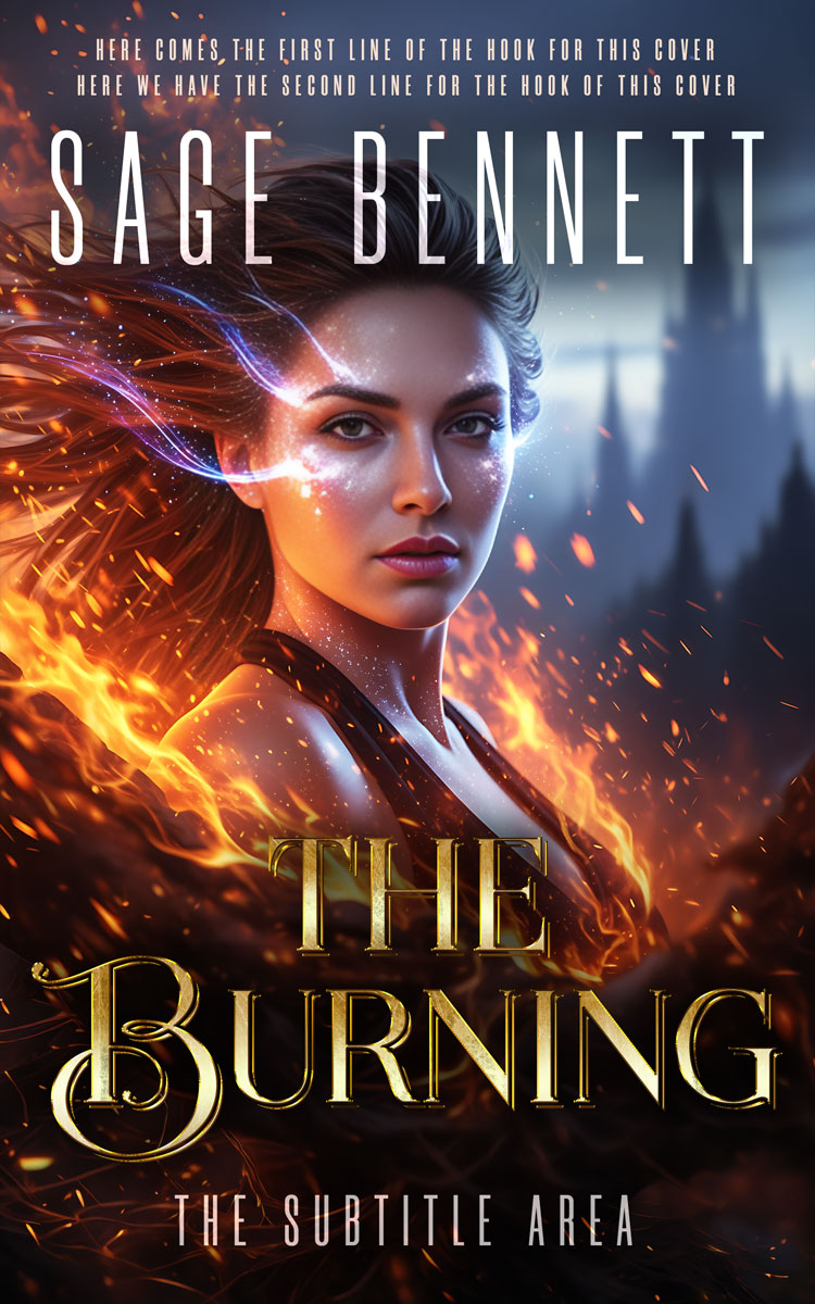 2D view of Premade Fantasy Book Cover - Thunder #36787 | BookCoverZone