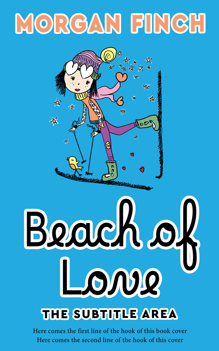 2D view of Premade Children's Book Cover - Curious Blue #36853 | BookCoverZone*