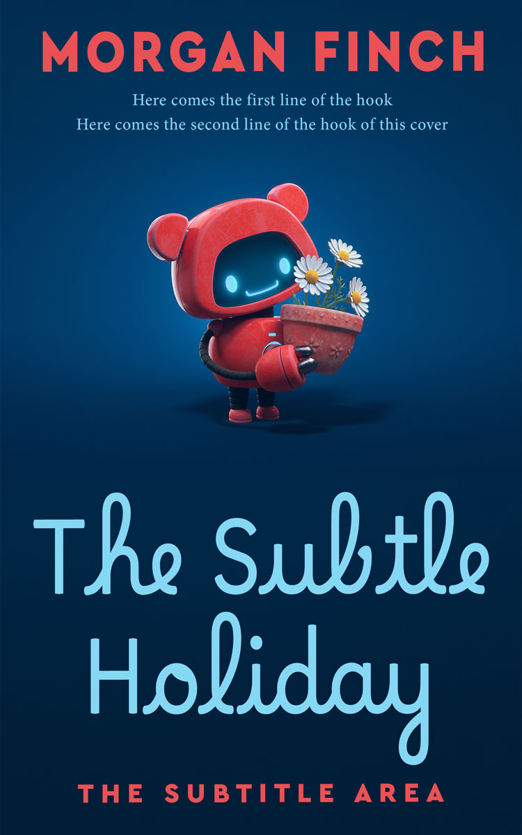 2D view of Premade Children's Book Cover - Blue Whale #36878 | BookCoverZone*