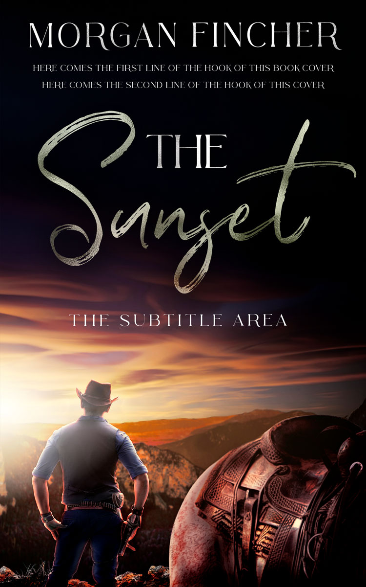 2D view of Premade Western Book Cover - Tan #36922 | BookCoverZone*