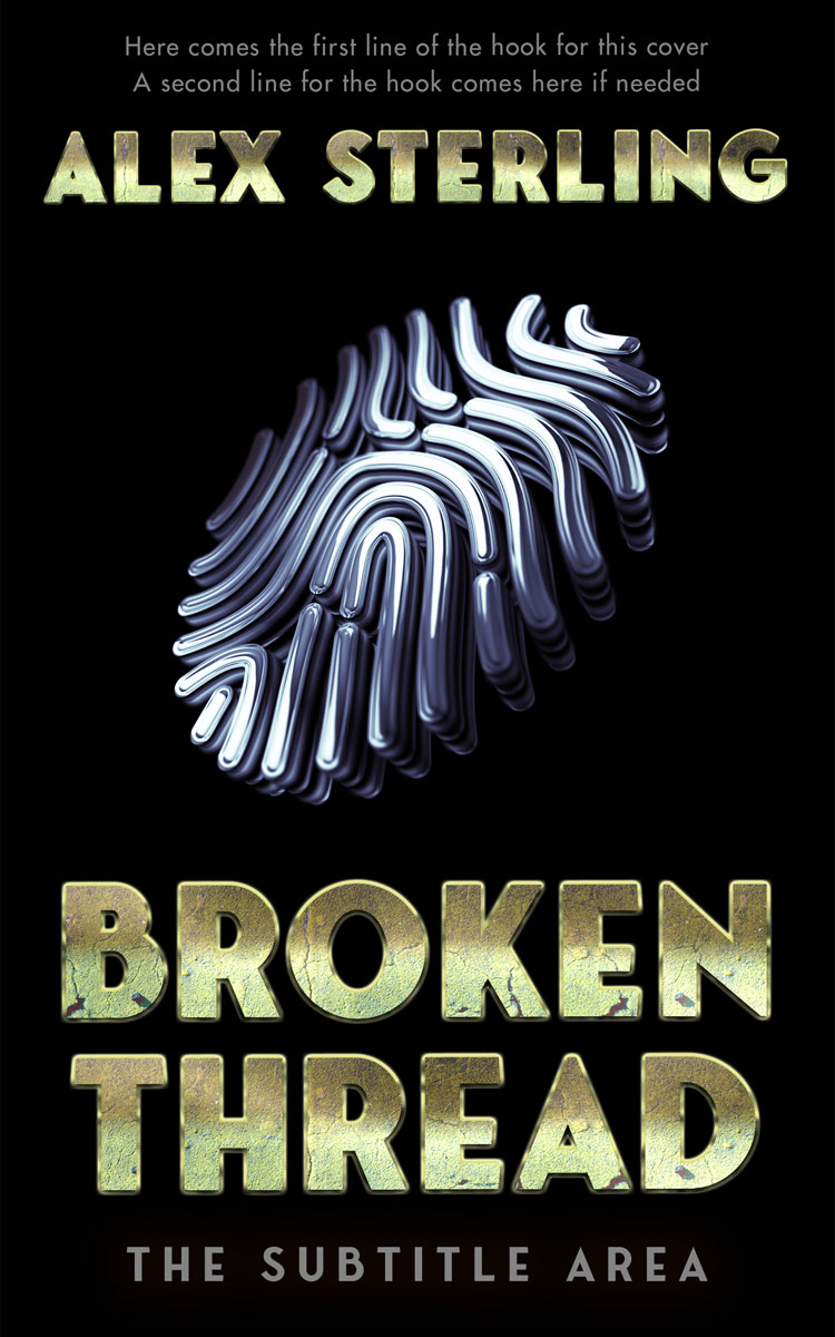 2D view of Premade Mystery & Thriller & Suspense Book Cover - Thistle Green #36945 | BookCoverZone*