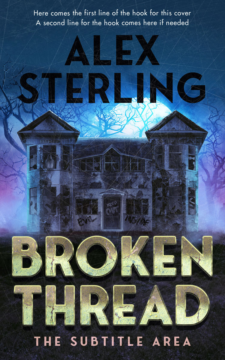 2D view of Premade Horror Book Cover - Ebony Clay #36948 | BookCoverZone