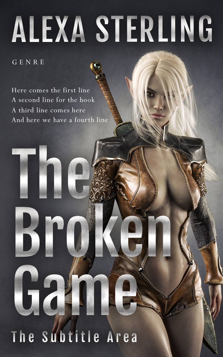 2D view of Premade Fantasy Book Cover - Mine Shaft #36988 | BookCoverZone