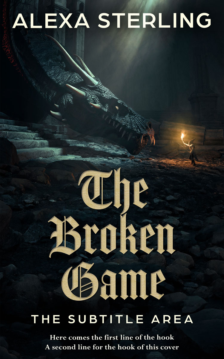 2D view of Premade Fantasy Book Cover - Bunker #37000 | BookCoverZone*