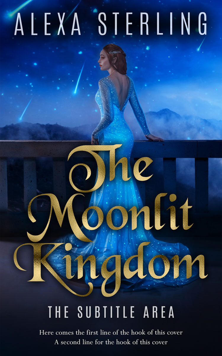 2D view of Premade Fantasy Book Cover - Ebony #37014 | BookCoverZone*