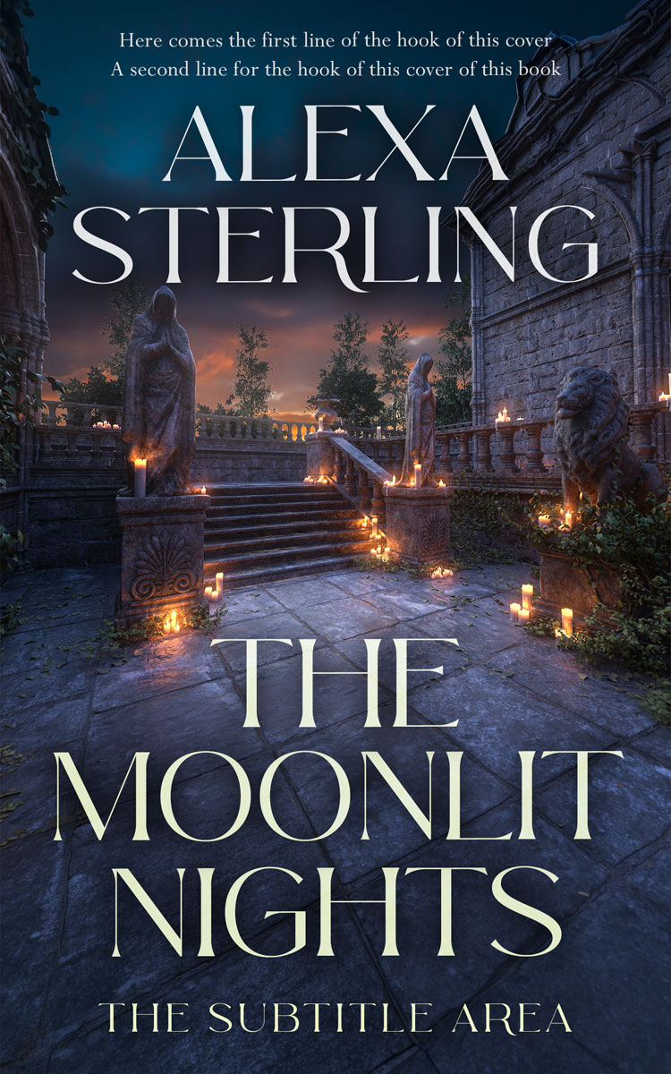 2D view of Premade Horror Book Cover - Ebony Clay #37078 | BookCoverZone*