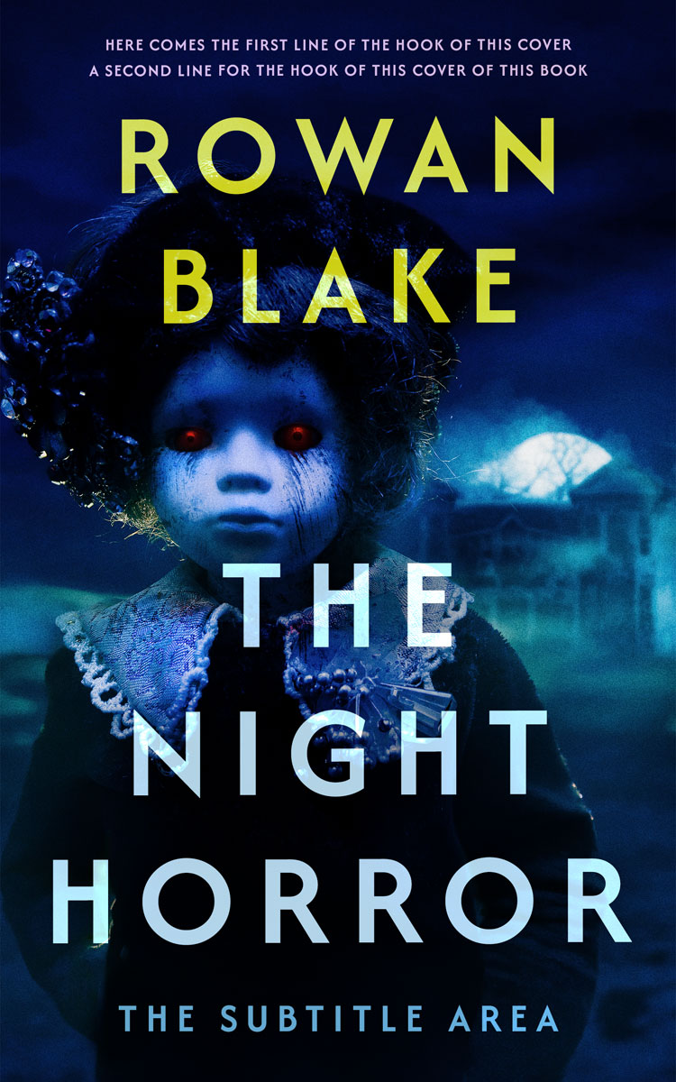 2D view of Premade Horror Book Cover - Black Pearl #37274 | BookCoverZone