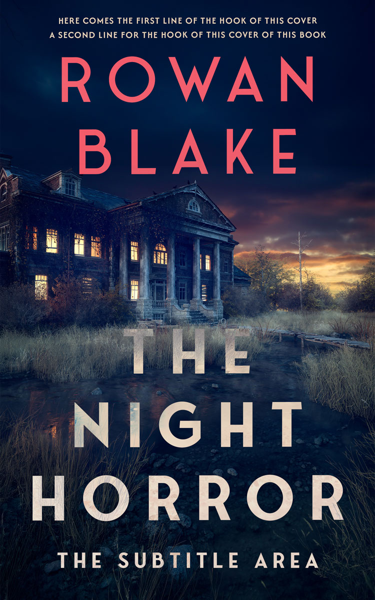 2D view of Premade Horror Book Cover - Big Stone #37277 | BookCoverZone