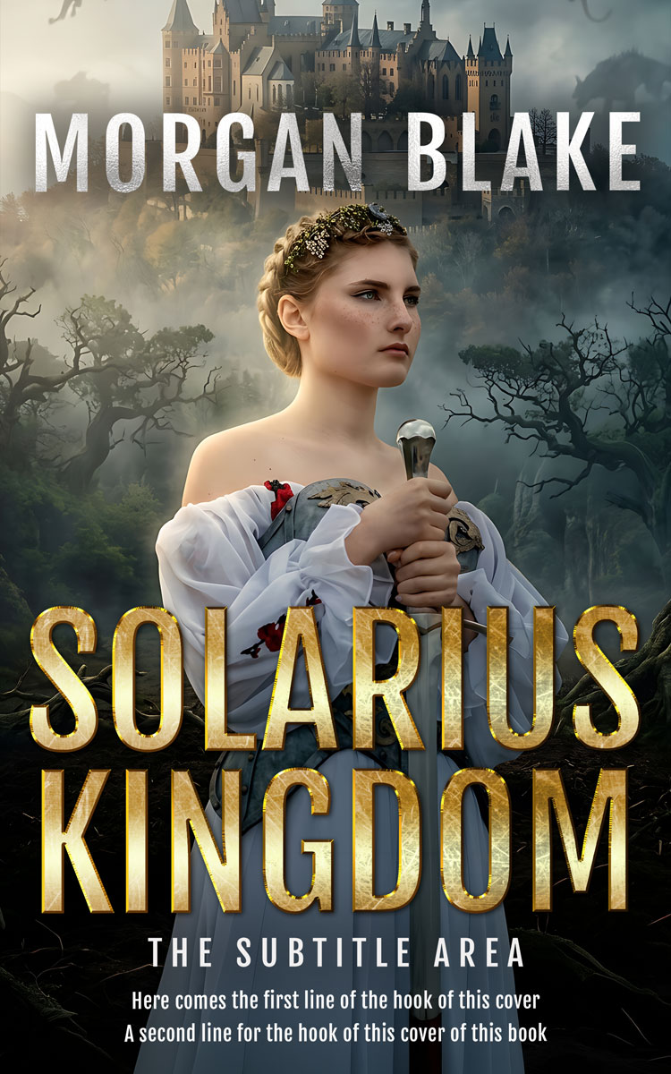 2D view of Premade Fantasy Book Cover - Outer Space #37314 | BookCoverZone