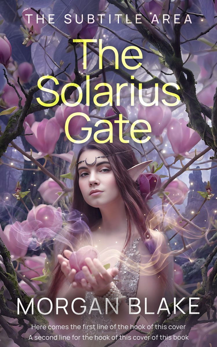 2D view of Premade Fantasy Book Cover - Old Lavender #37324 | BookCoverZone