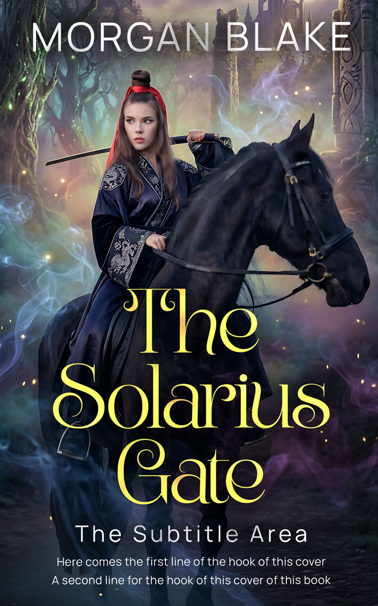 2D view of Premade Fantasy Book Cover - Ebony Clay #37330 | BookCoverZone