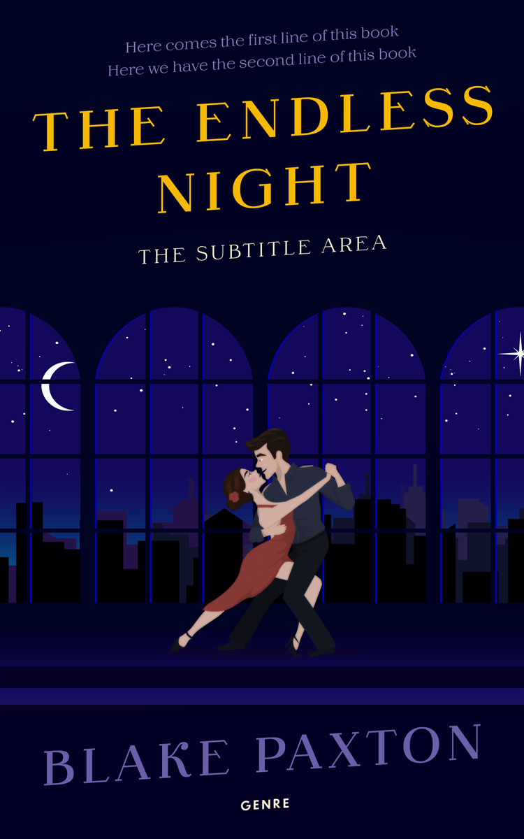 2D view of Premade Romance Book Cover - Black Pearl