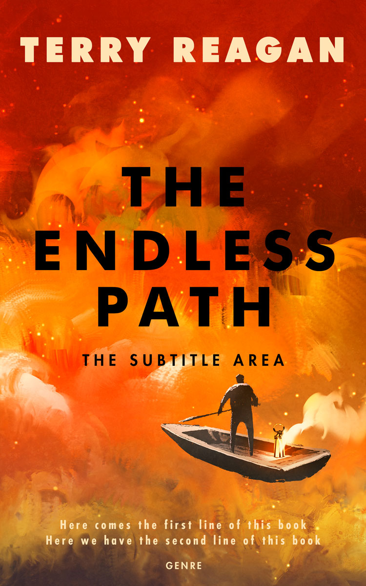 2D view of Premade Abstract Book Cover - Meteor