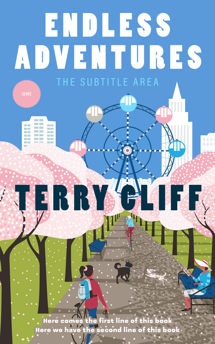 2D view of Premade Children's Book Cover - Havelock Blue