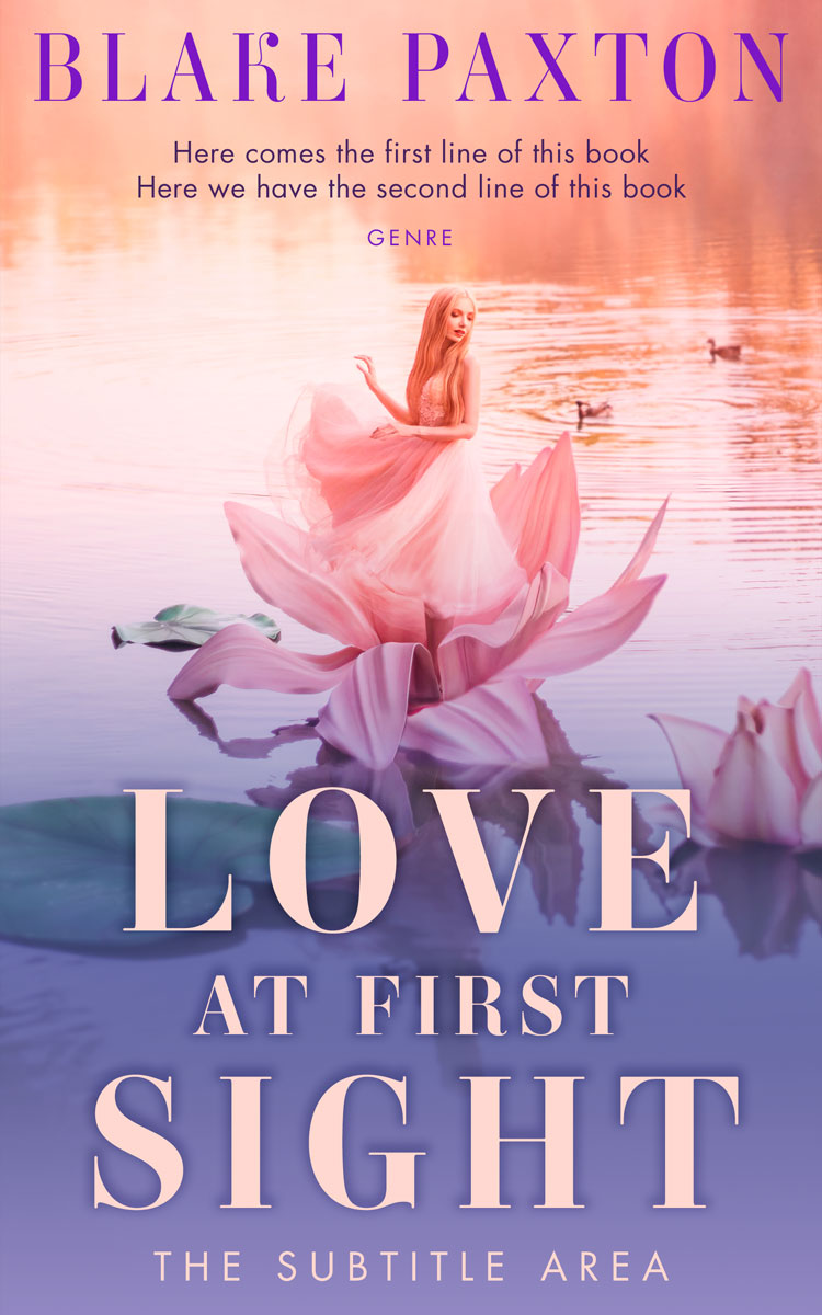 2D view of Premade Romance Book Cover - Rose Fog