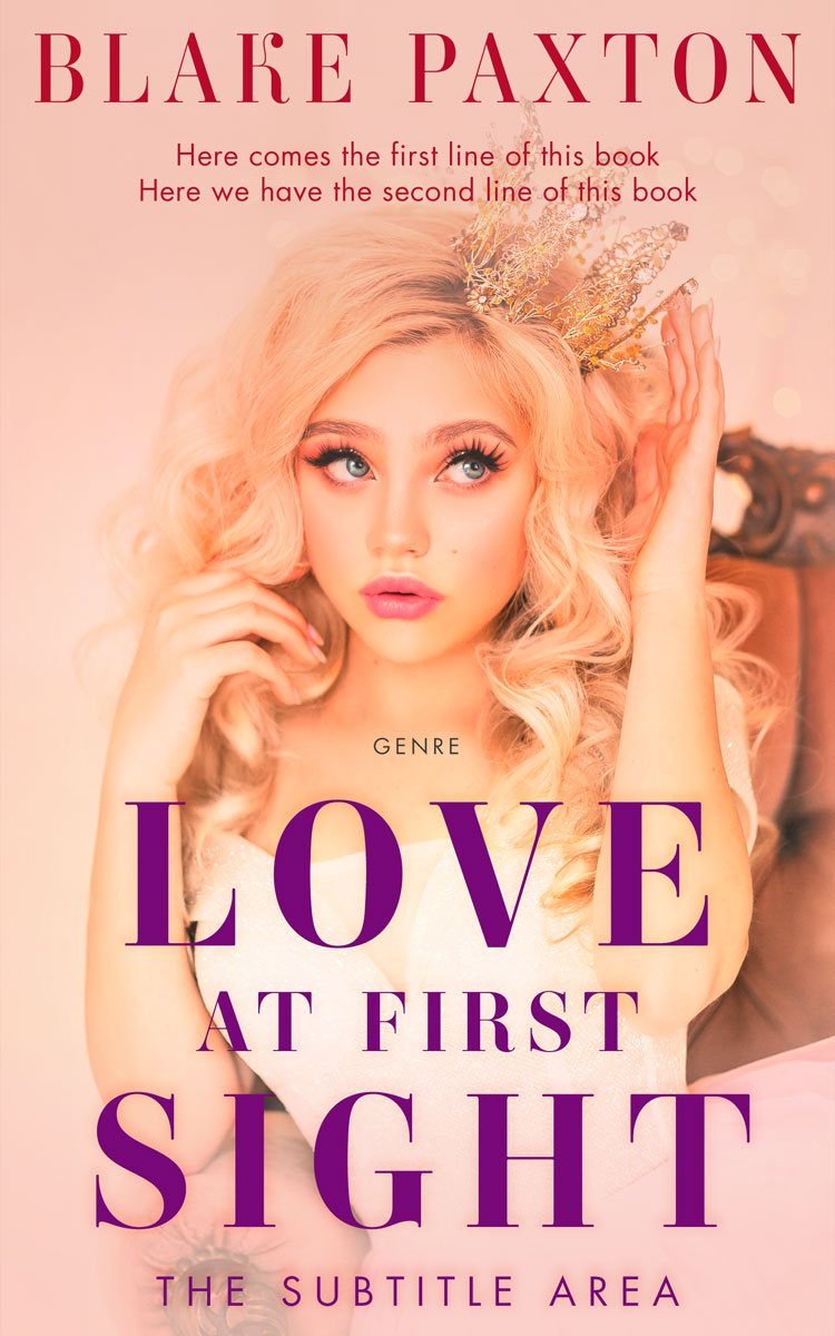 2D view of Premade Fantasy Book Cover - Apricot Peach