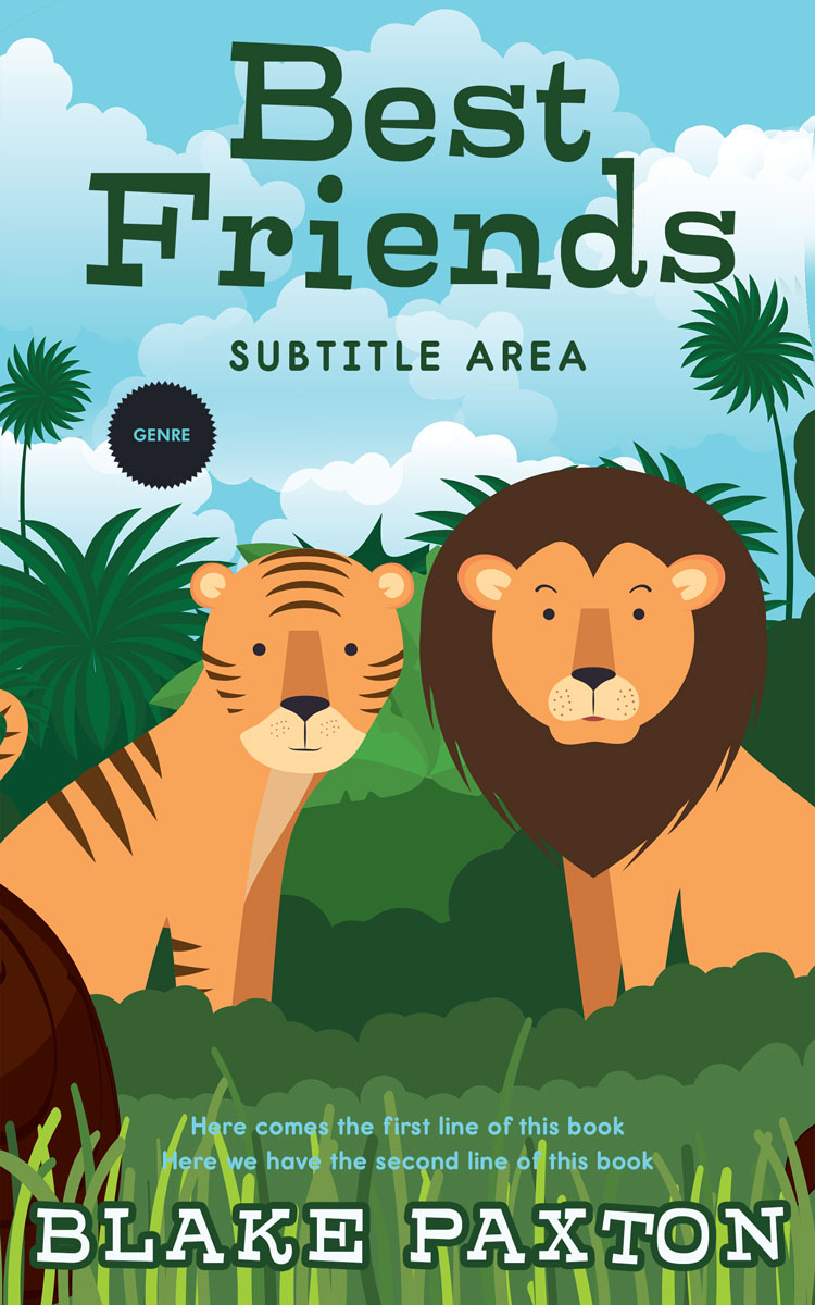 2D view of Premade Nature Book Cover - Tom Thumb