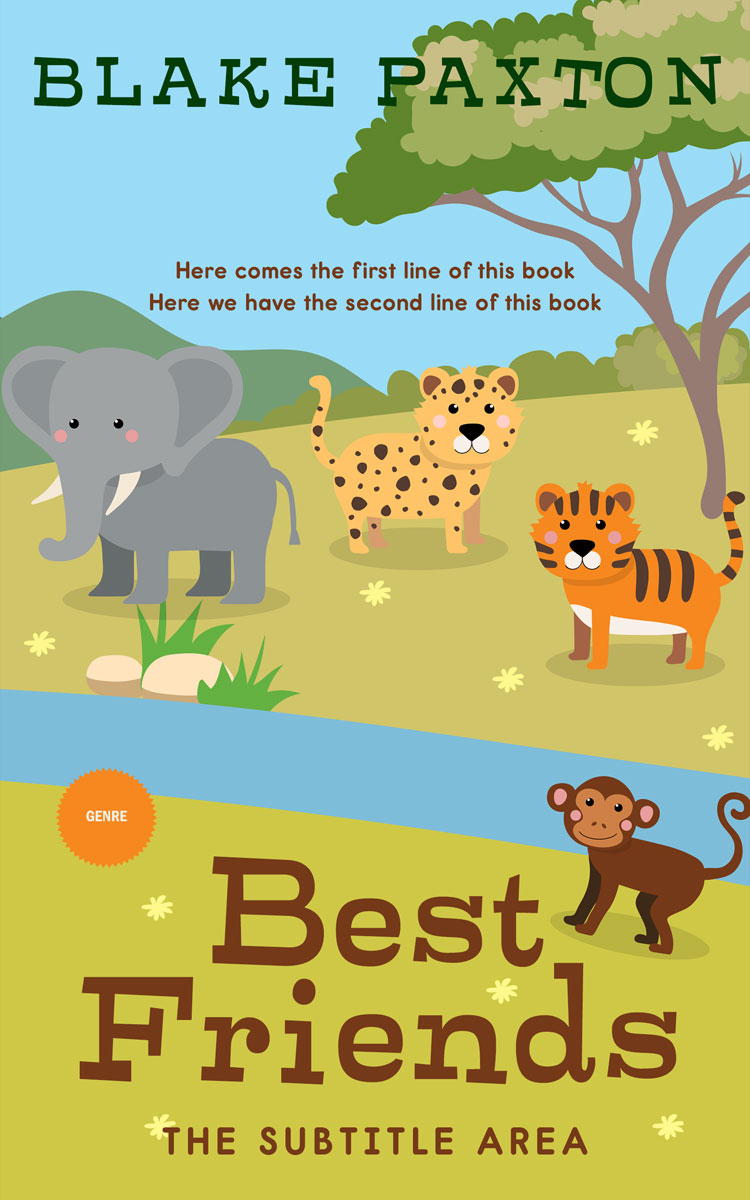 2D view of Premade Nature Book Cover - Sundance