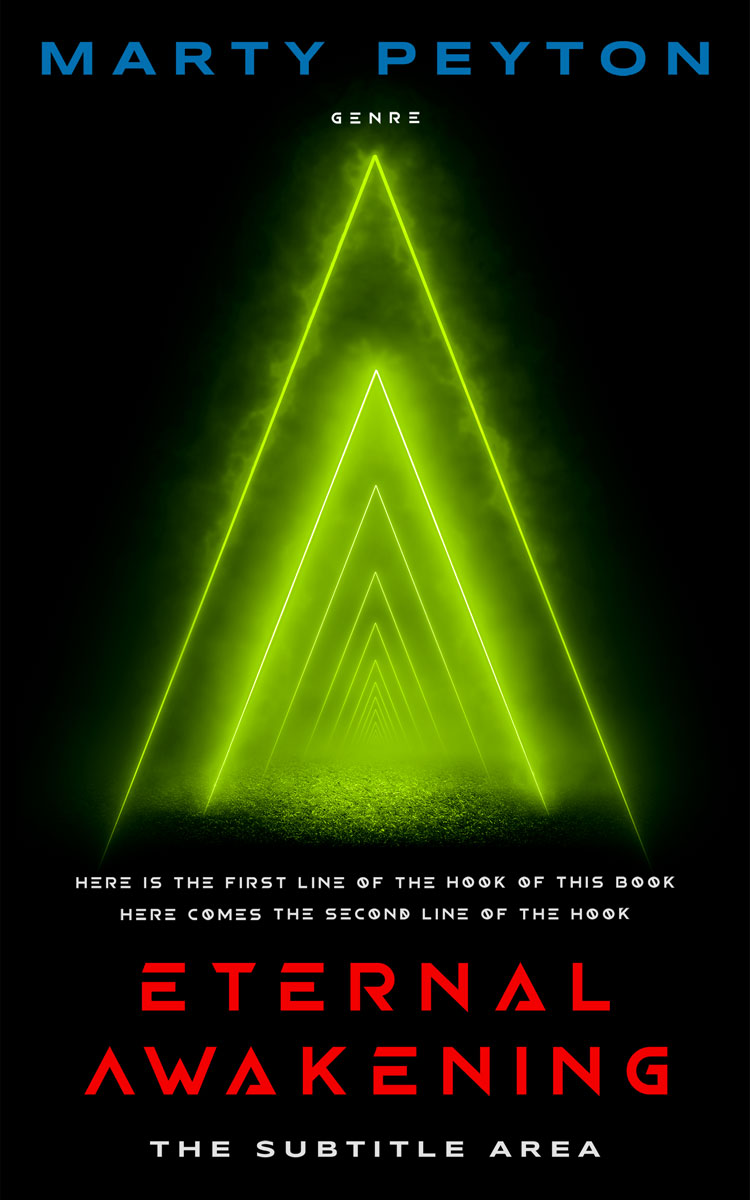 2D view of Premade Science Fiction Book Cover - Green Waterloo #3021786 | BookCoverZone*