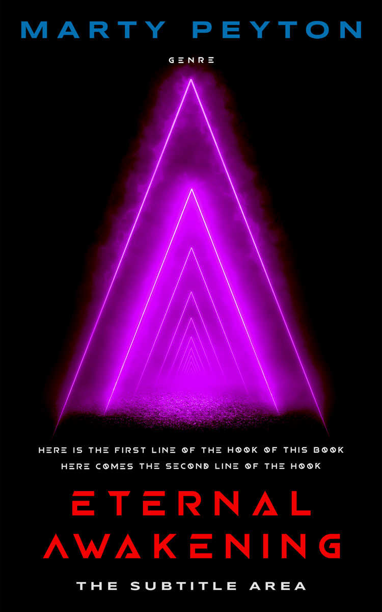 2D view of Premade Science Fiction Book Cover - Electric Violet #4021786 | BookCoverZone*
